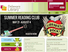 Tablet Screenshot of delawarelibrary.org